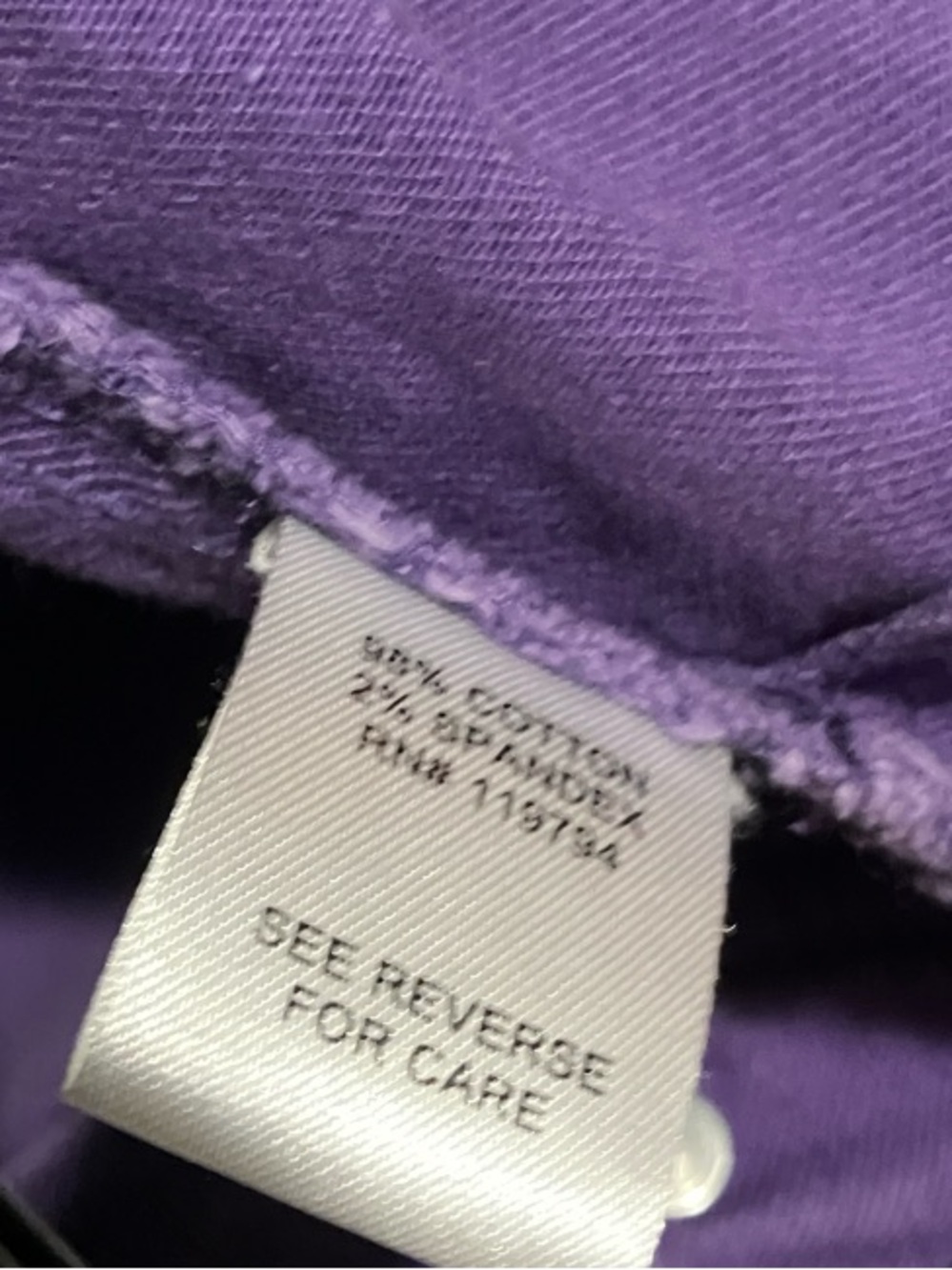 One world purple, jean jacket 3X - Picture 4 of 9